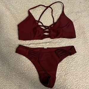 NWOT burgundy bikini